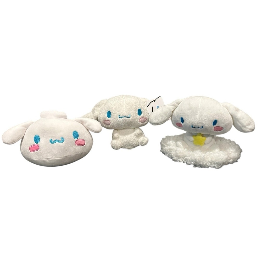 Hello Kitty Sanrio Cinnamoroll Gund Star‎ Cloud Dumpling Plush Plushie Lot of 3